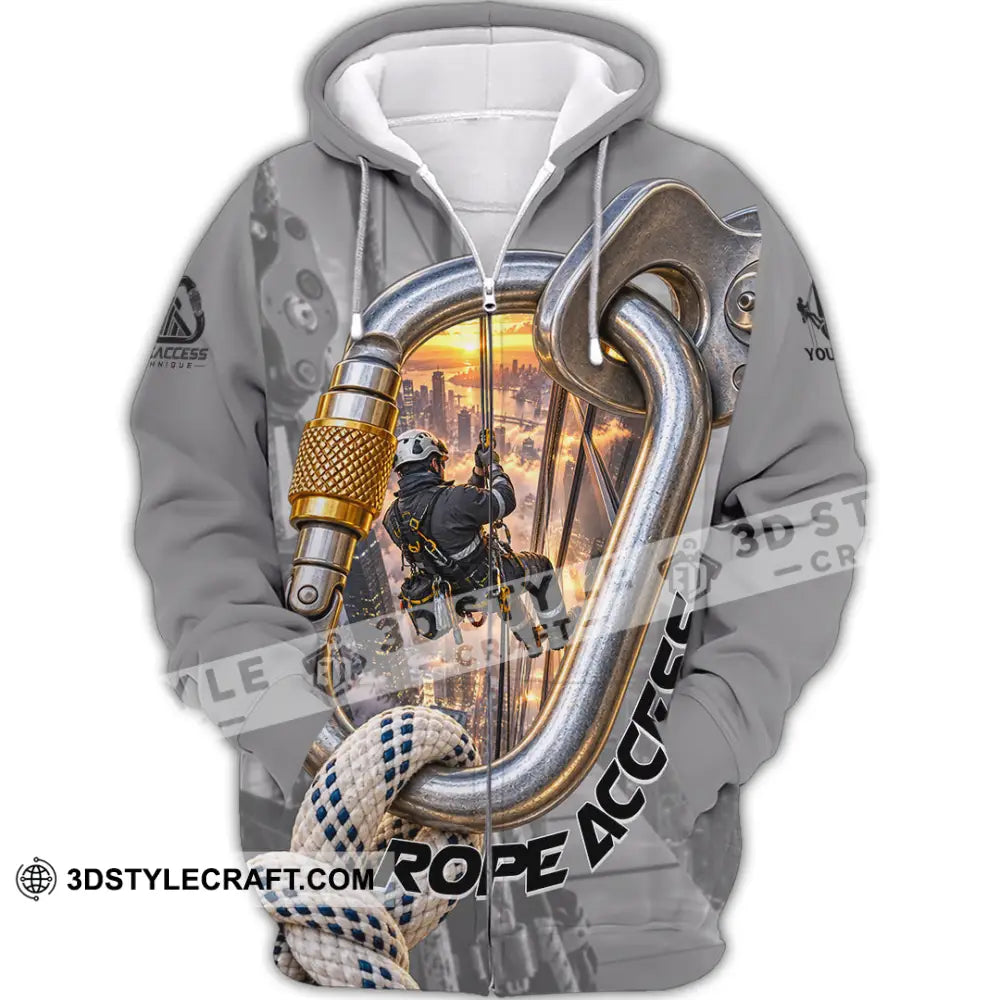 Unisex Shirt - Custom Rope Access Technician Shirt - Zipper Hoodie / S - T-shirt