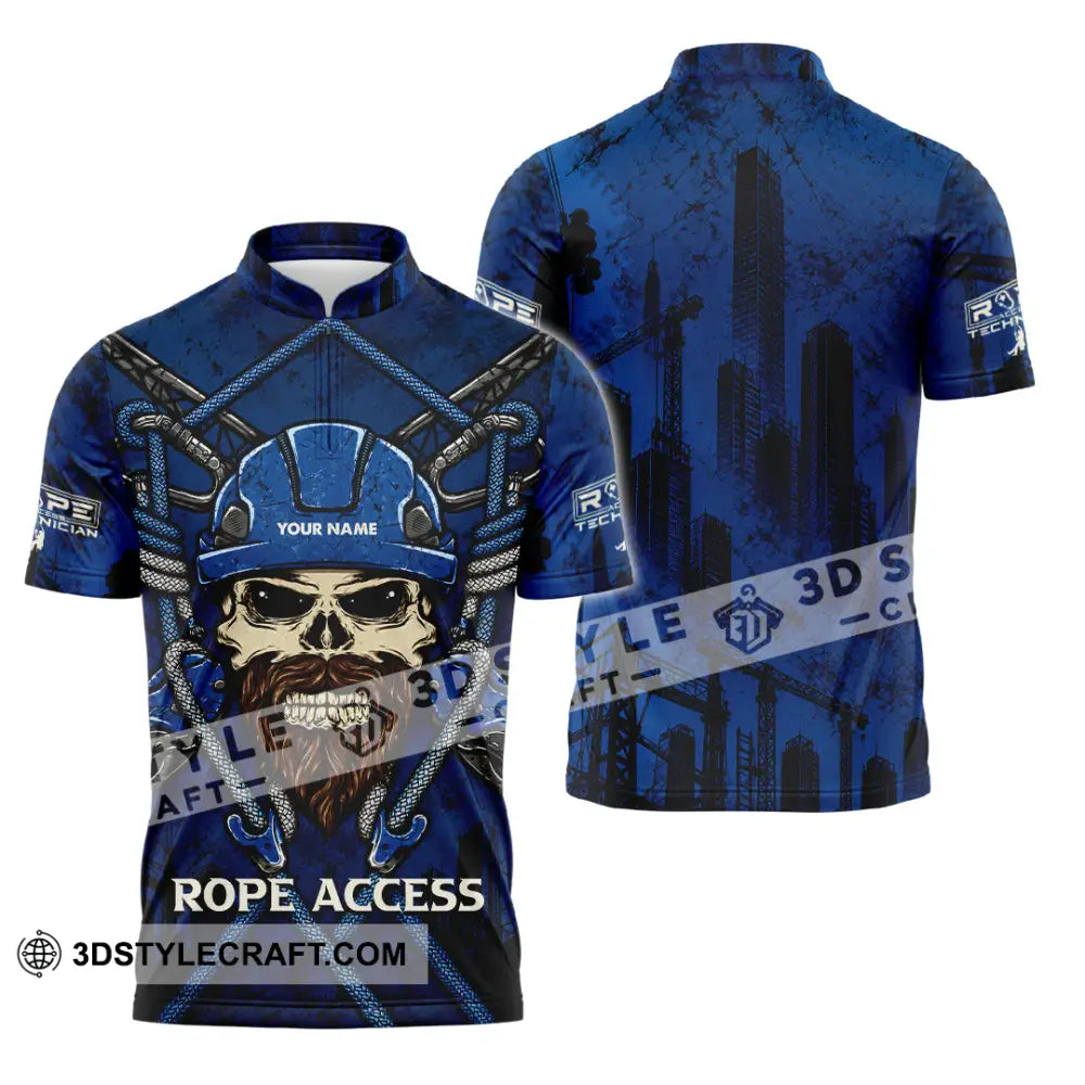 Unisex Shirt - Custom Rope Access Technician Shirt - Zipper Polo Shirt / S - T-shirt