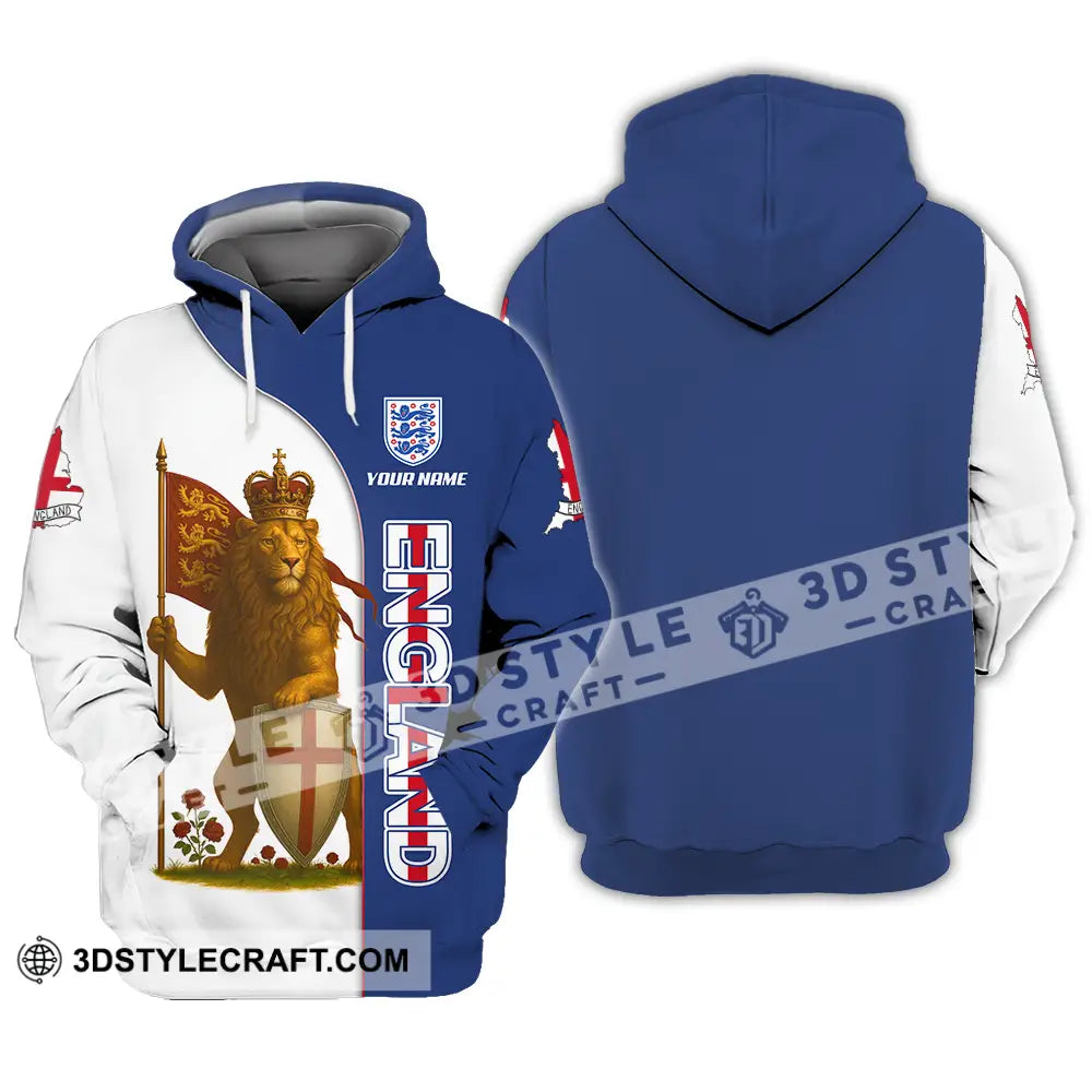 Unisex Shirt - Custom Rose And Lion King England Shirt Hoodie / S T-shirt