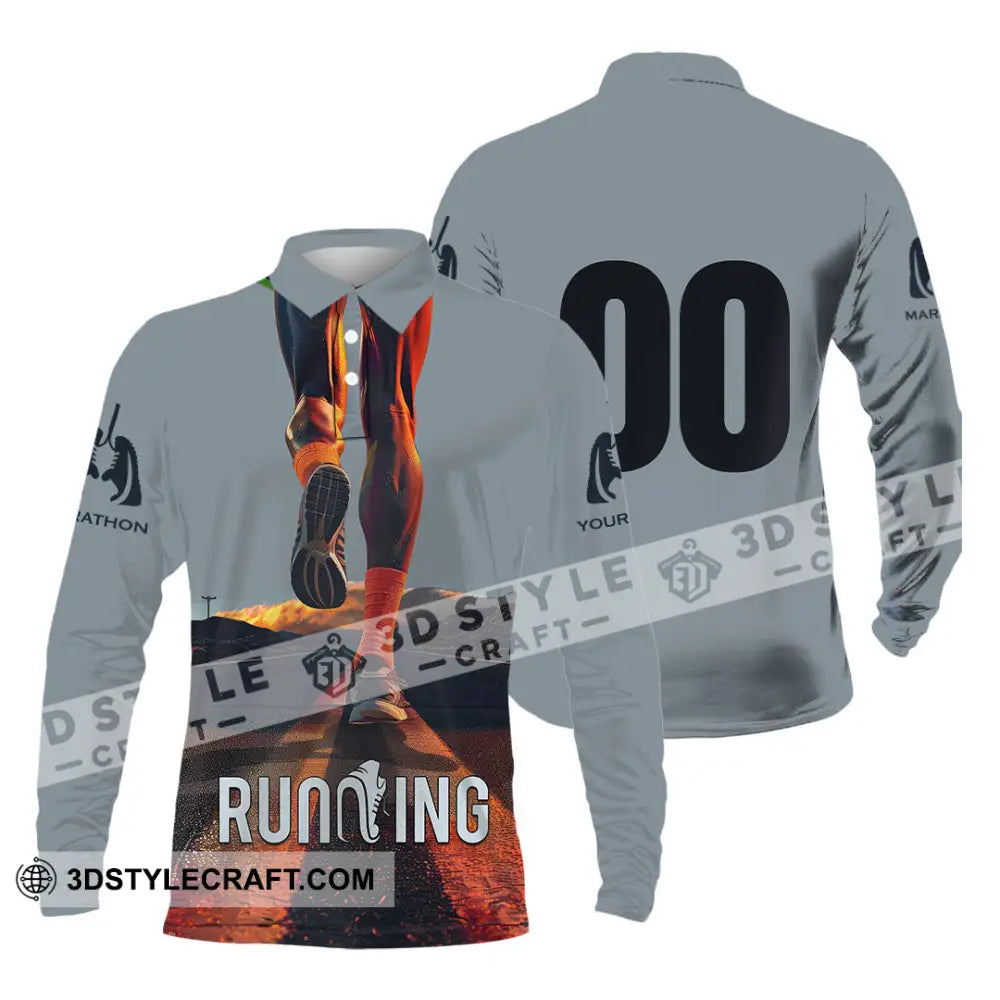 Unisex Shirt - Custom Run For Fun Running Lover Sport Shirt Long Sleeve Polo / S T-shirt