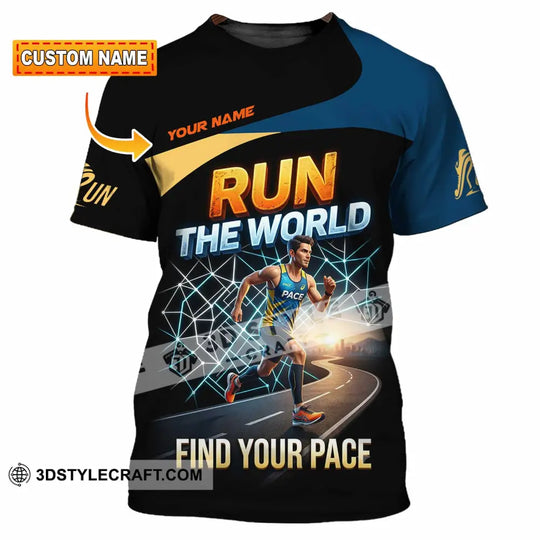 Unisex Shirt - Custom Run The World Find Your Pace Shirt style option 1