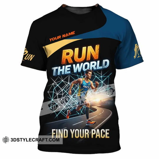 Unisex Shirt - Custom Run The World Find Your Pace Shirt style option 4