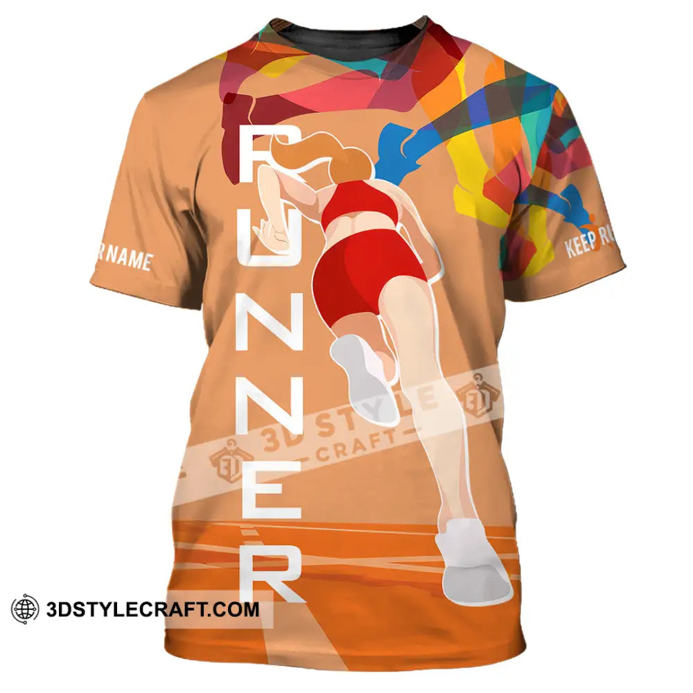 Unisex Shirt - Custom Runner Keep Running 3D Shirt T-Shirt / S T-shirt