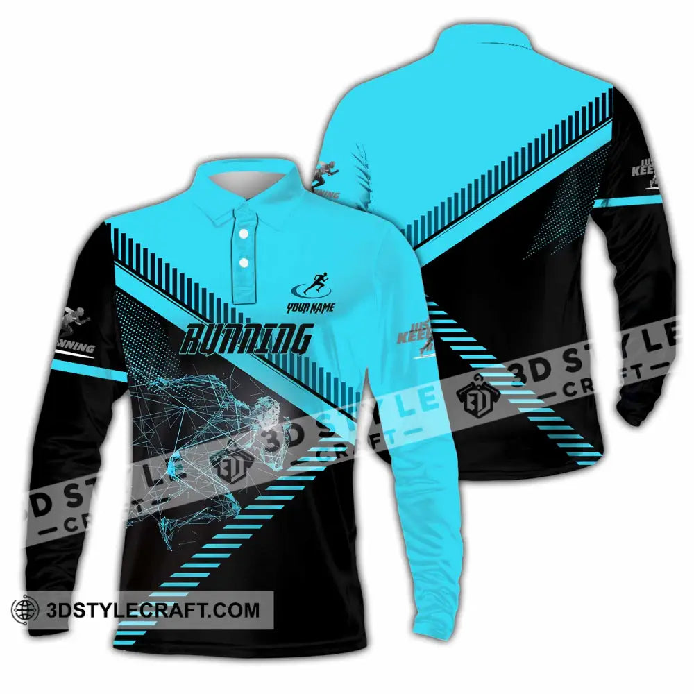 Unisex Shirt - Custom Running 3D Shirt Long Sleeve Polo / S T-shirt