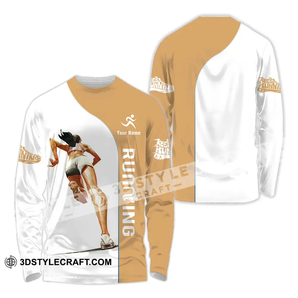 Unisex Shirt - Custom Running 3D Shirt Long Sleeve Shirt / S T-shirt