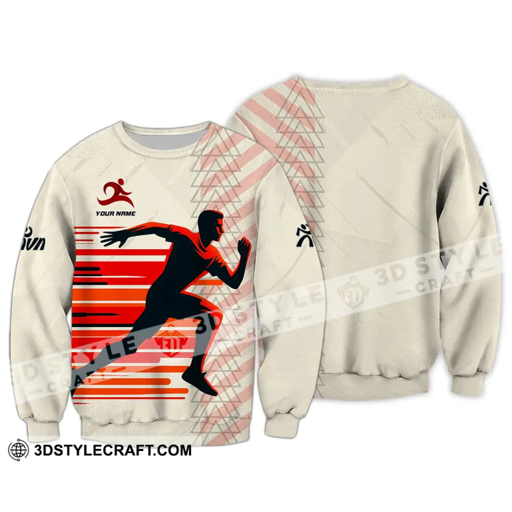 Unisex Shirt - Custom Running 3D Shirt Long Sleeve / S T-shirt