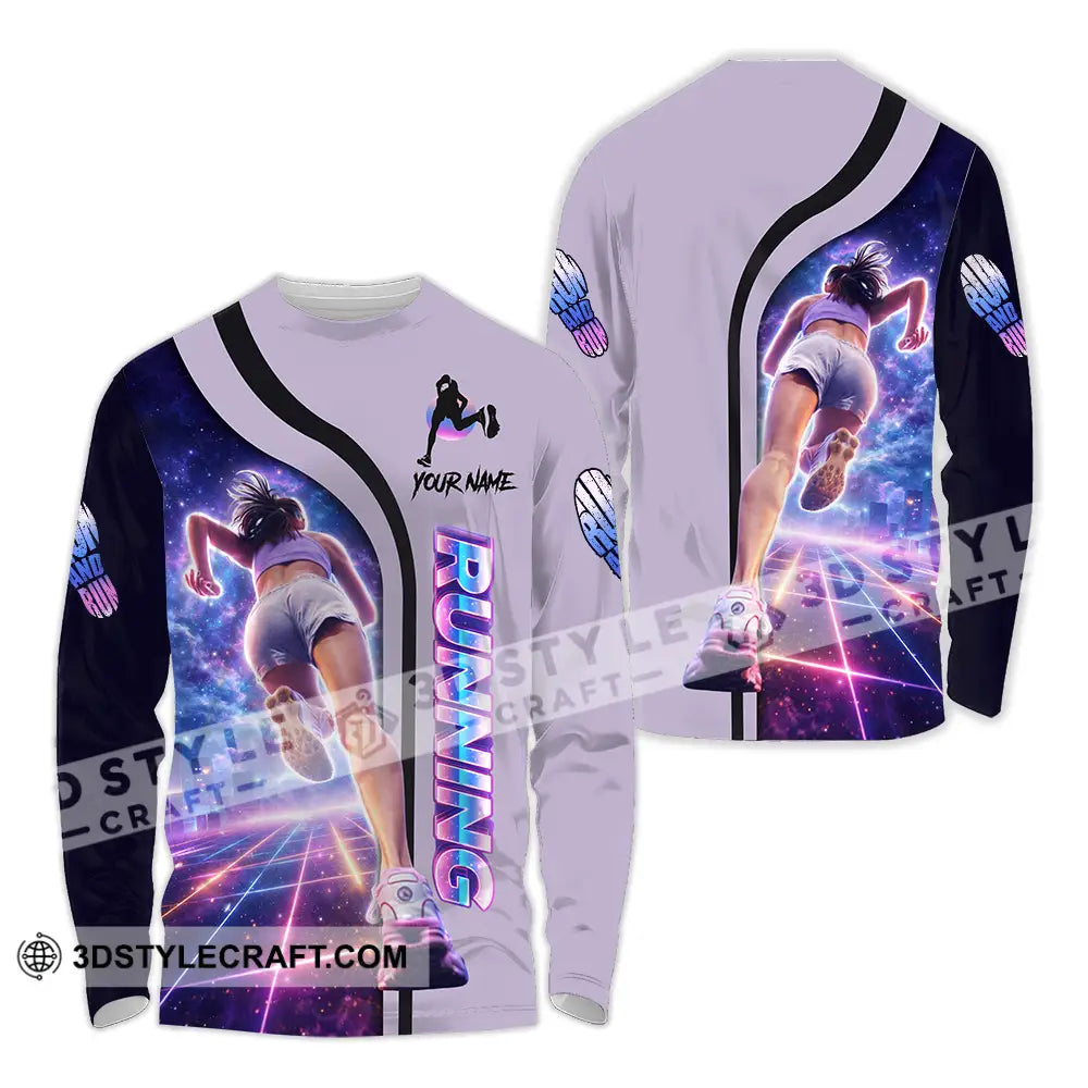 Unisex Shirt - Custom Running 3D Shirt Long Sleeve Shirt / S T-shirt