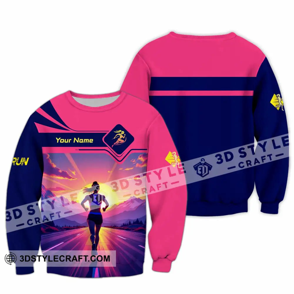 Unisex Shirt - Custom Running 3D Shirt Long Sleeve / S T-shirt