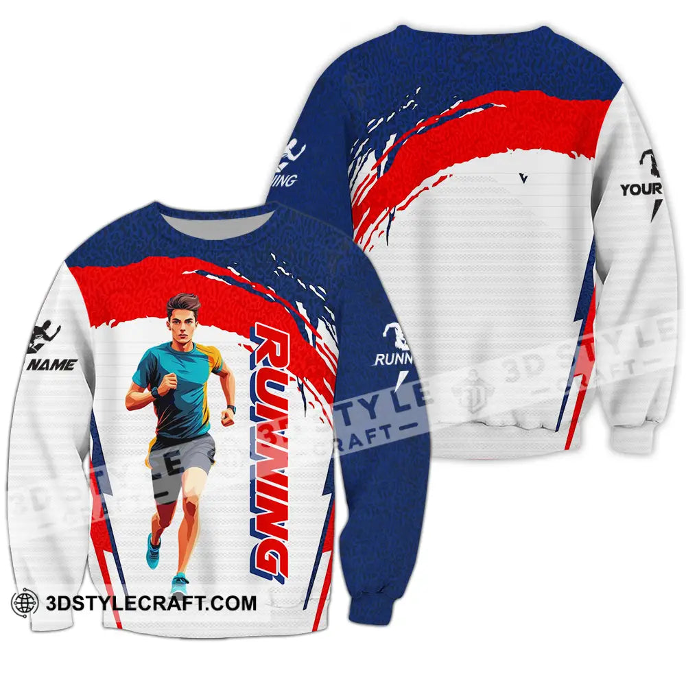 Unisex Shirt - Custom Running 3D Shirt Long Sleeve / S T-shirt