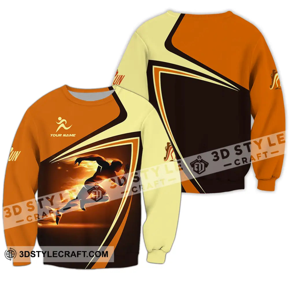 Unisex Shirt - Custom Running 3D Shirt Long Sleeve / S T-shirt