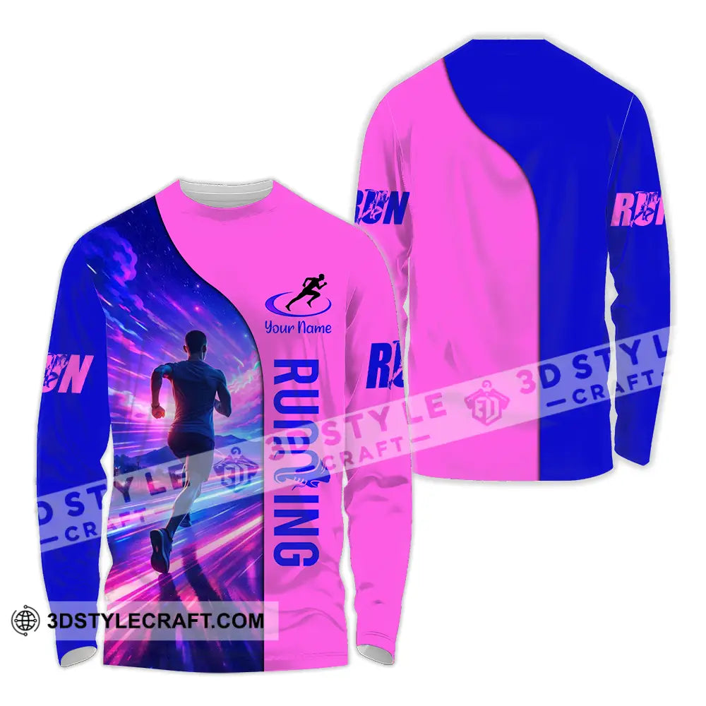 Unisex Shirt - Custom Running 3D Shirt Long Sleeve Shirt / S T-shirt