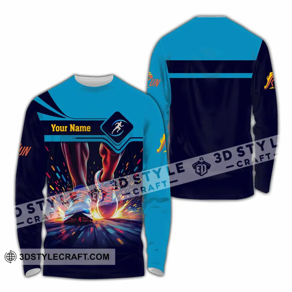 Unisex Shirt - Custom Running 3D Shirt Long Sleeve Shirt / S T-shirt