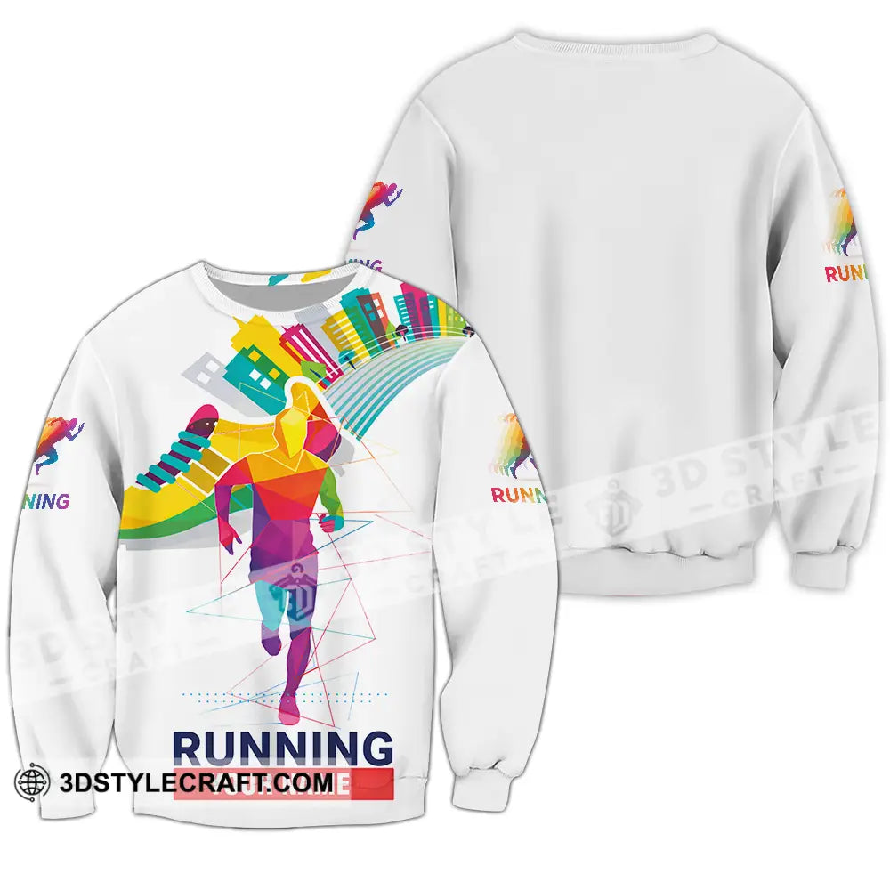 Unisex Shirt - Custom Running 3D Shirt Long Sleeve / S T-shirt
