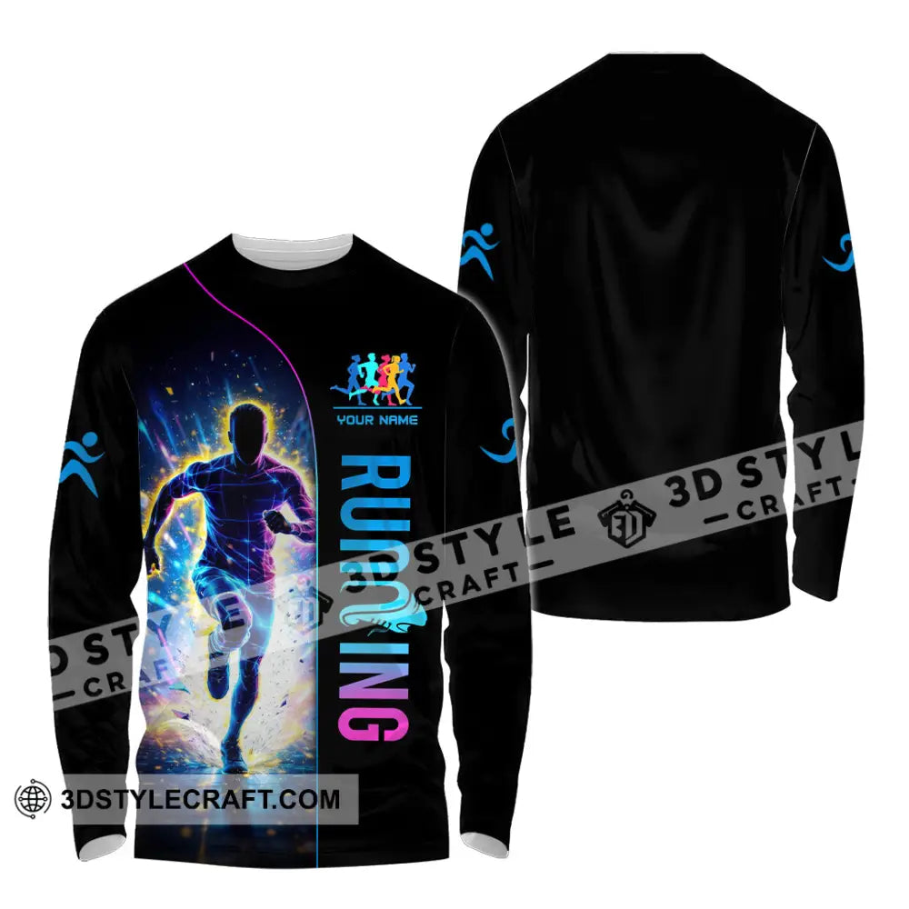 Unisex Shirt - Custom Running 3D Shirt Long Sleeve Shirt / S T-shirt