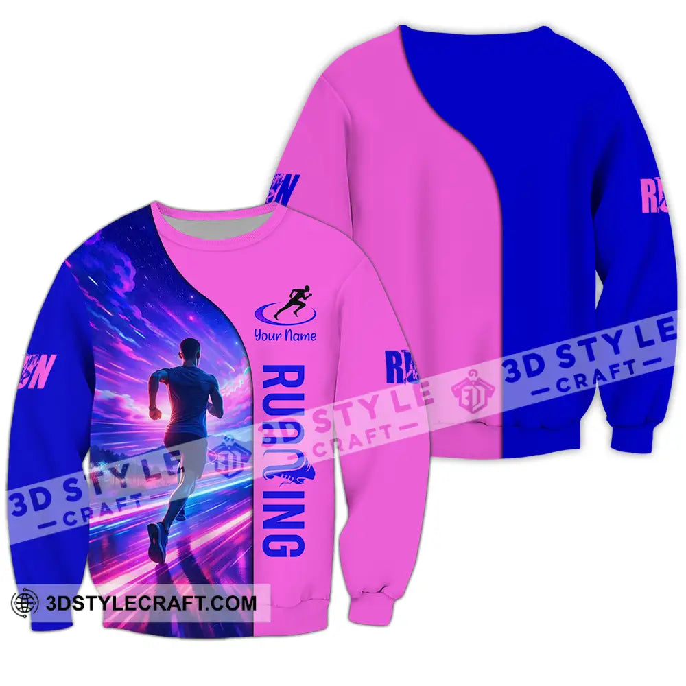 Unisex Shirt - Custom Running 3D Shirt Long Sleeve / S T-shirt