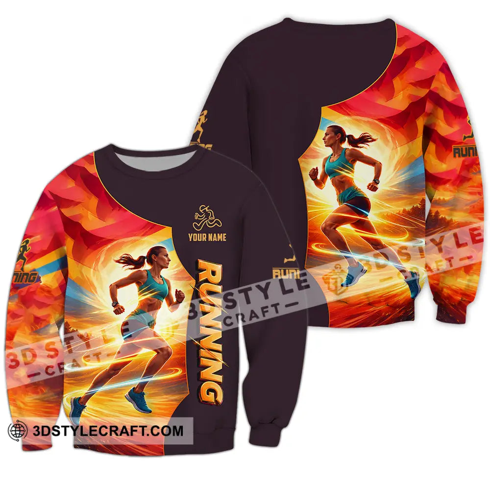 Unisex Shirt - Custom Running 3D Shirt Long Sleeve / S T-shirt