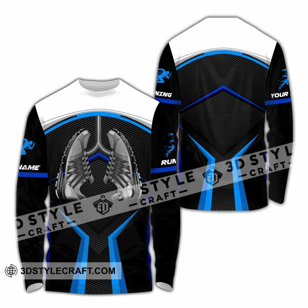 Unisex Shirt - Custom Running 3D Shirt Long Sleeve Shirt / S T-shirt
