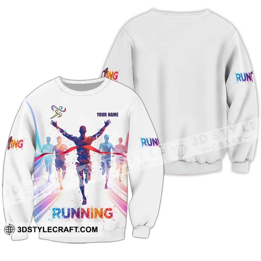 Unisex Shirt - Custom Running 3D Shirt Long Sleeve / S T-shirt