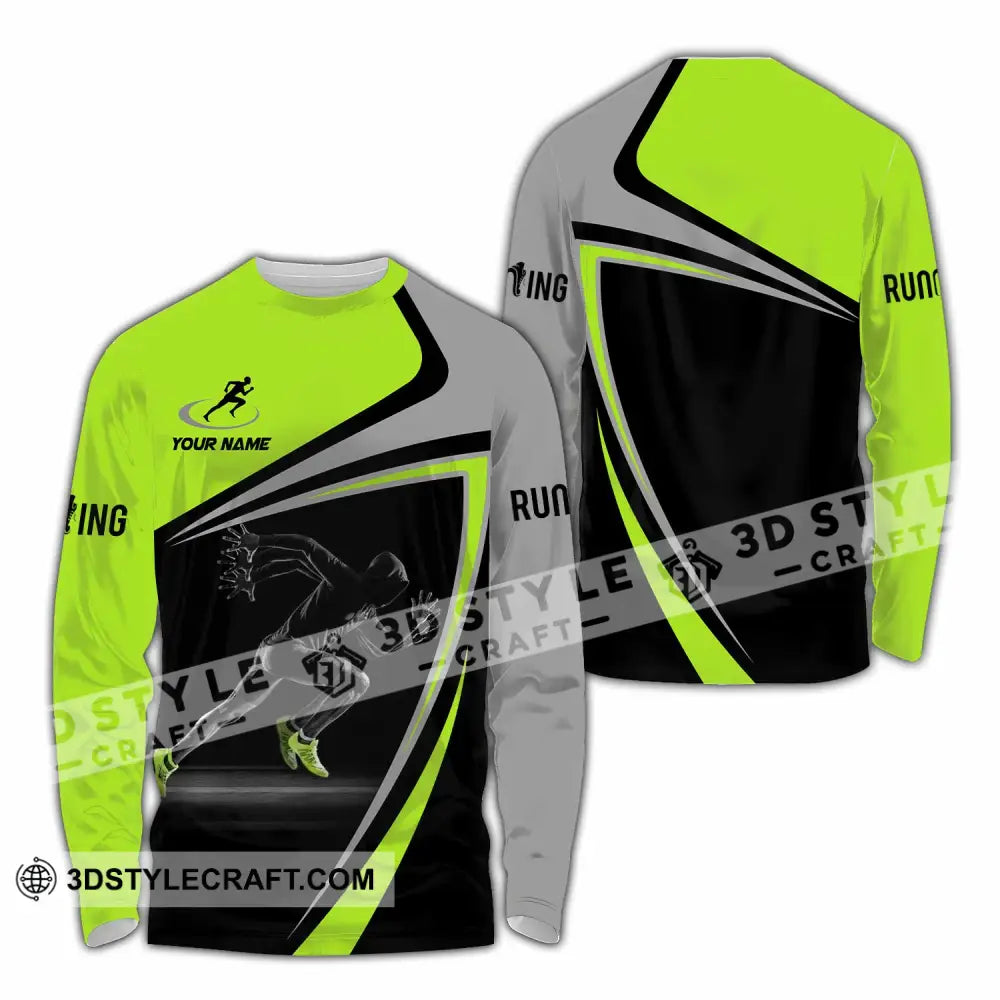 Unisex Shirt - Custom Running 3D Shirt Long Sleeve Shirt / S T-shirt