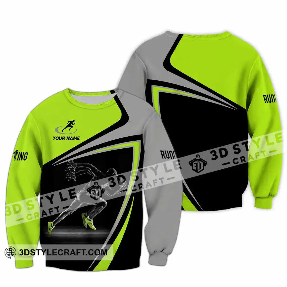 Unisex Shirt - Custom Running 3D Shirt Long Sleeve / S T-shirt
