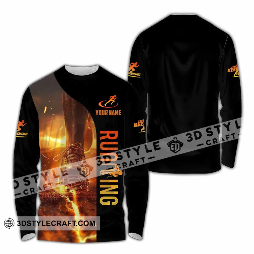 Unisex Shirt - Custom Running 3D Shirt - Long Sleeve Shirt / S - T-shirt