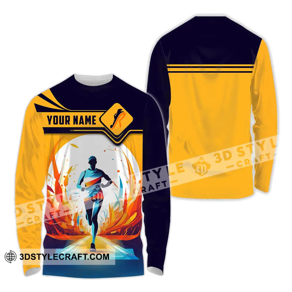 Unisex Shirt - Custom Running 3D Shirt Long Sleeve Shirt / S T-shirt