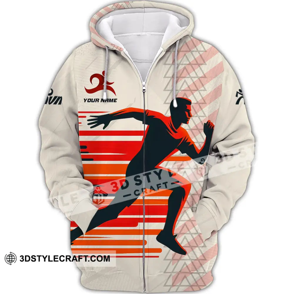 Unisex Shirt - Custom Running 3D Shirt Zipper Hoodie / S T-shirt