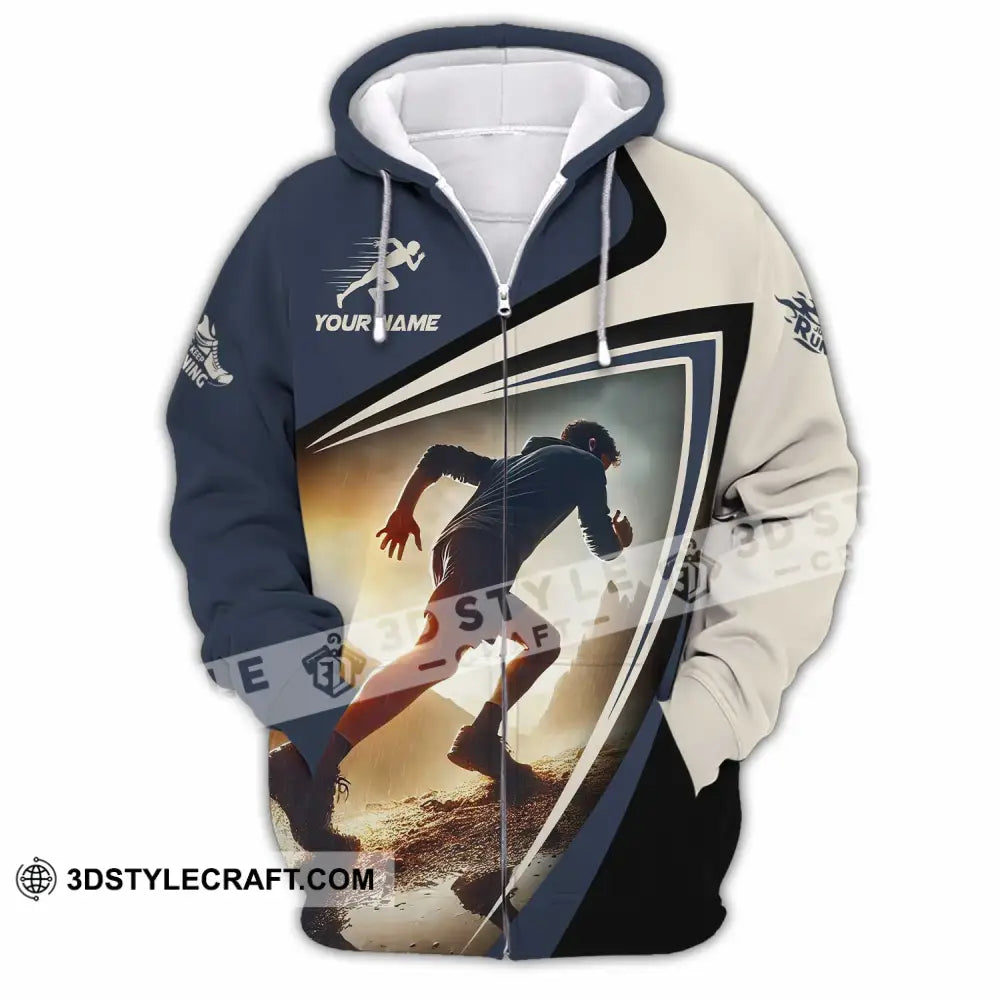 Unisex Shirt - Custom Running 3D Shirt Zipper Hoodie / S T-shirt