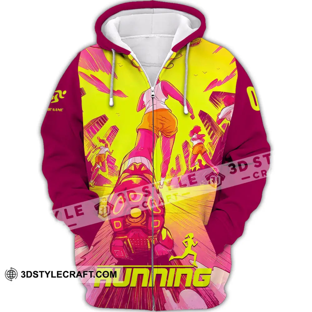 Unisex Shirt - Custom Running 3D Shirt - Zipper Hoodie / S - T-shirt
