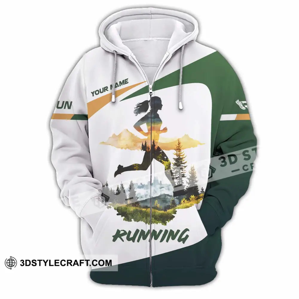 Unisex Shirt - Custom Running 3D Shirt Zipper Hoodie / S T-shirt