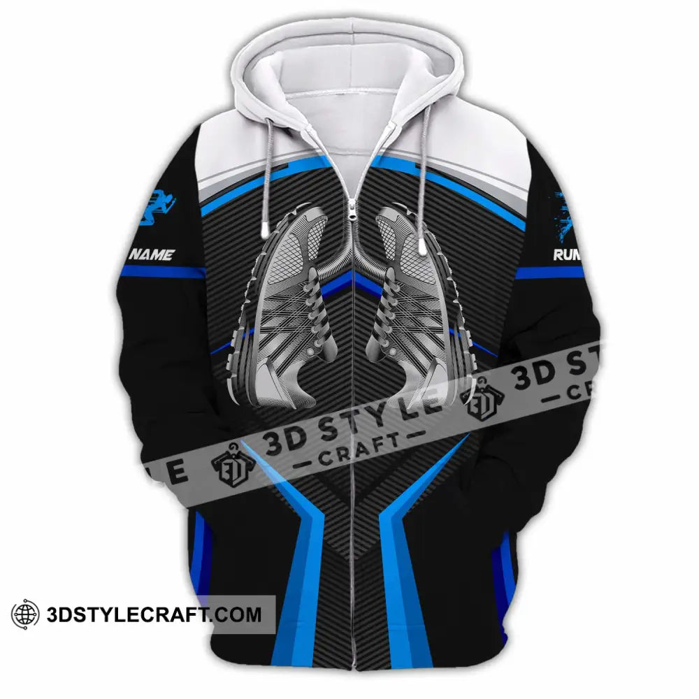 Unisex Shirt - Custom Running 3D Shirt Zipper Hoodie / S T-shirt