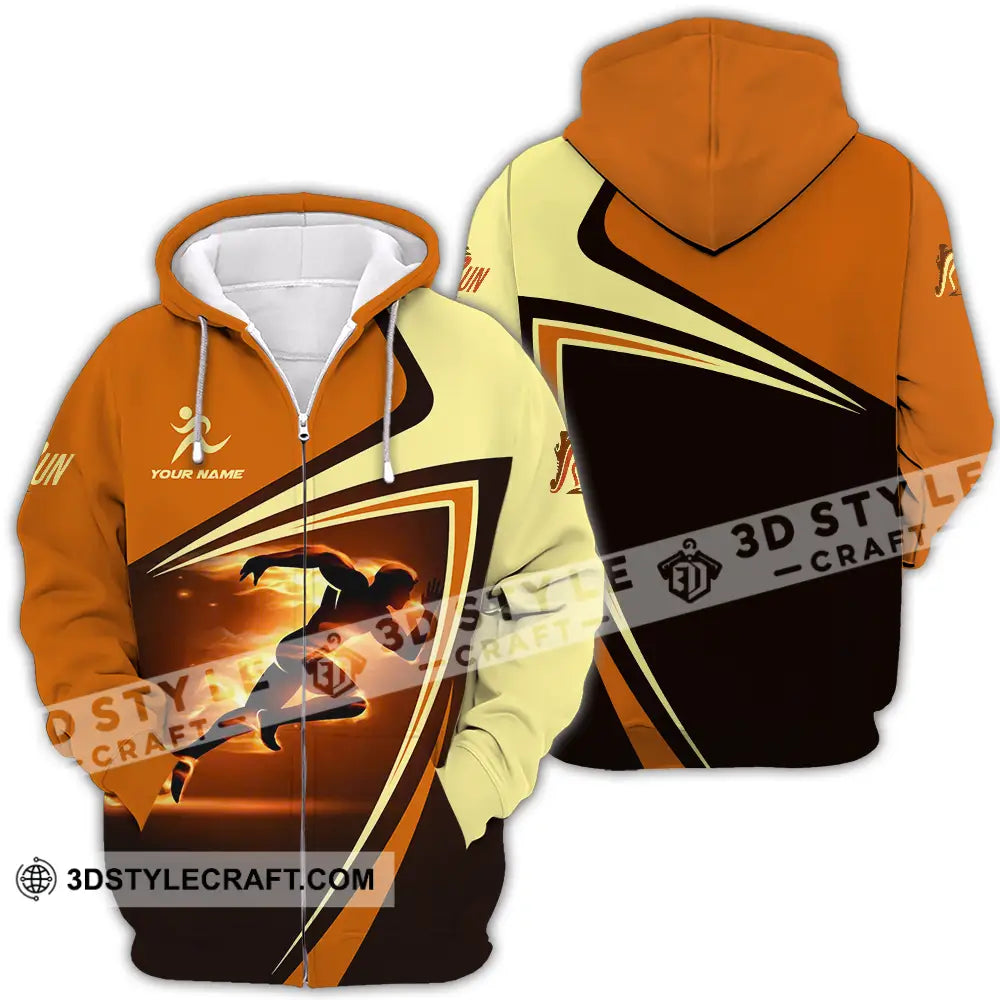 Unisex Shirt - Custom Running 3D Shirt Zipper Hoodie / S T-shirt