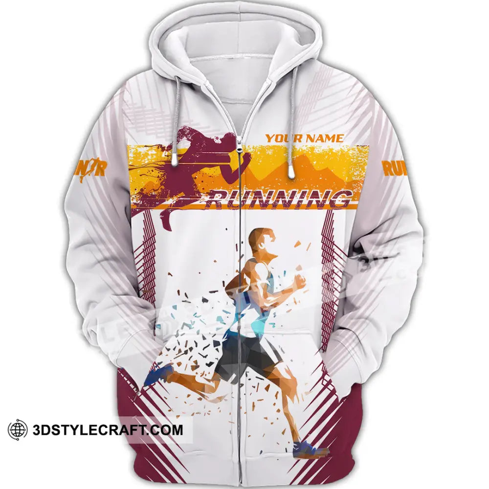 Unisex Shirt - Custom Running 3D Shirt Zipper Hoodie / S T-shirt