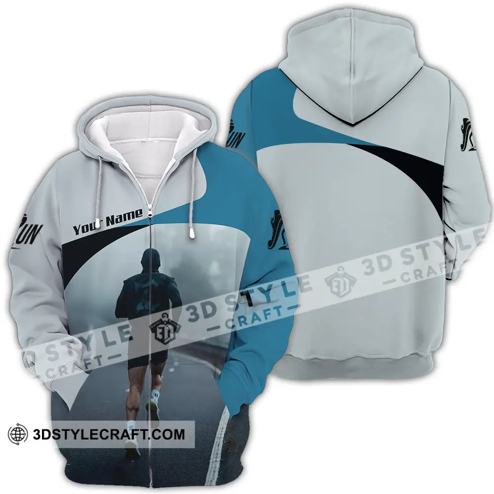 Unisex Shirt - Custom Running 3D Shirt - Zipper Hoodie / S - T-shirt