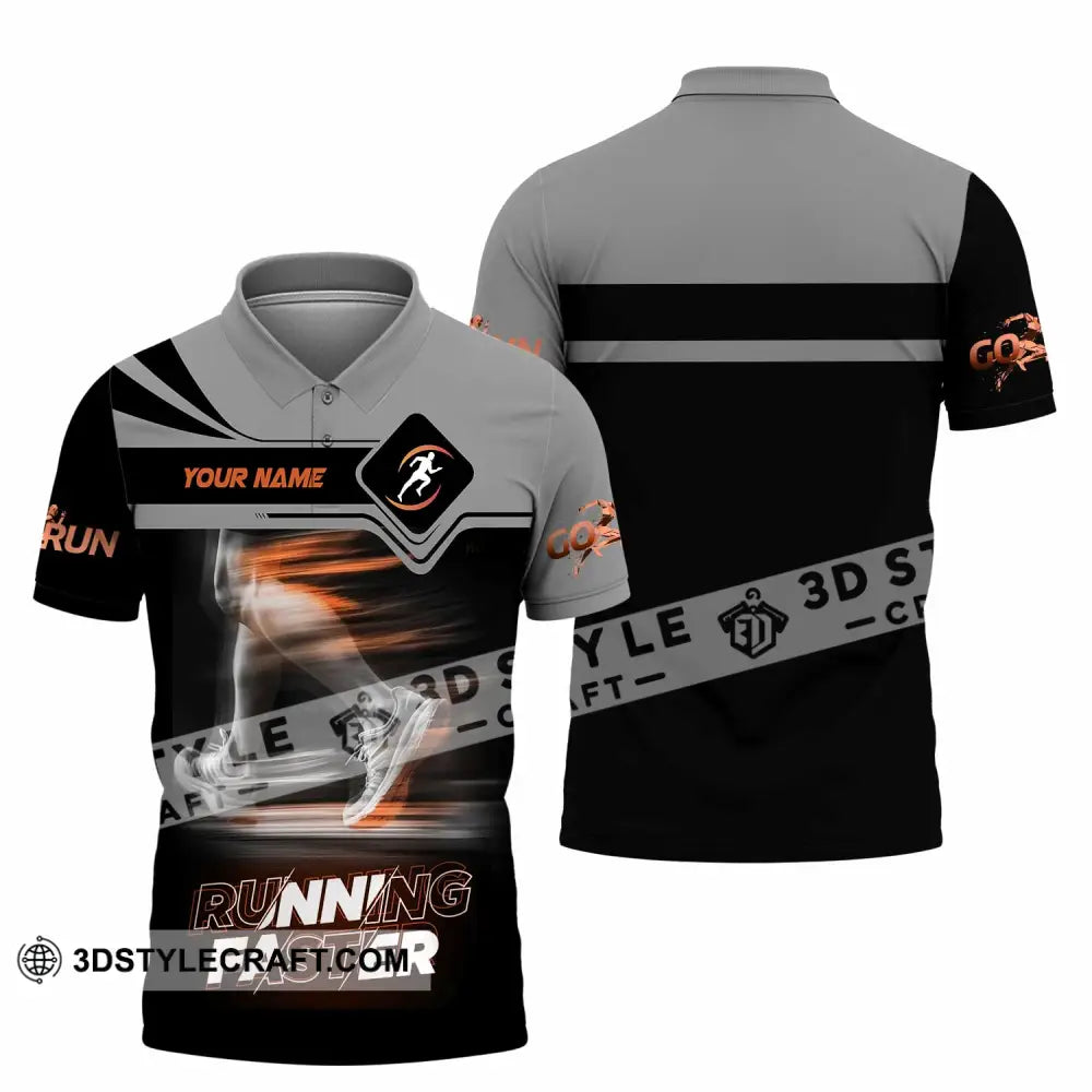 Unisex Shirt - Custom Running Faster 3D Shirt - Polo Shirt / S - T-shirt