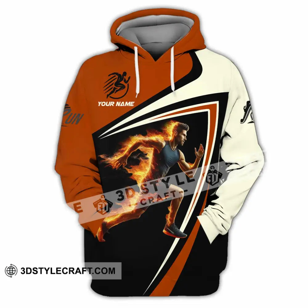 Unisex Shirt - Custom Running Fire Man Shirt Hoodie / S T-shirt