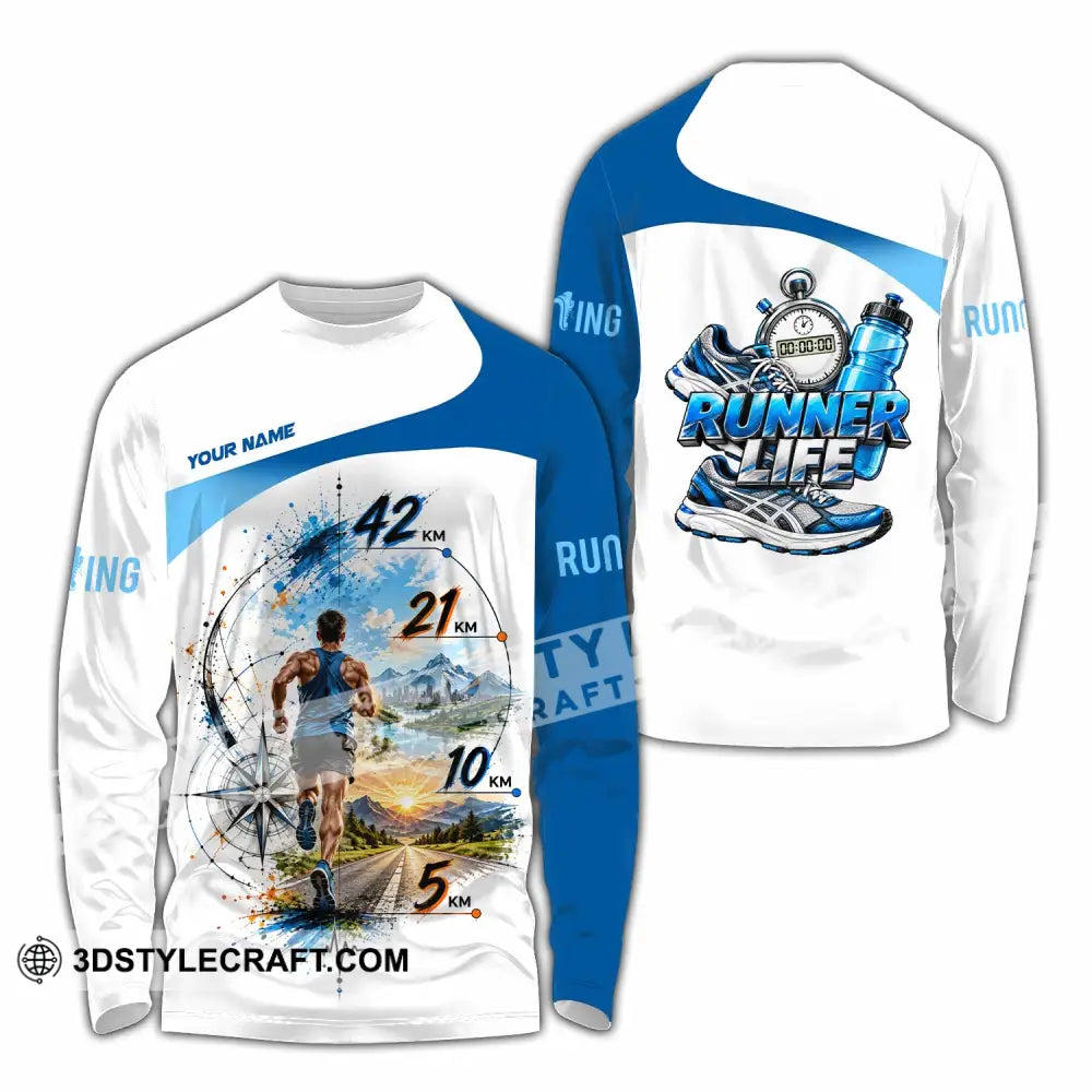 Unisex Shirt - Custom Running Life Shirt - Long Sleeve Shirt / S - T-shirt