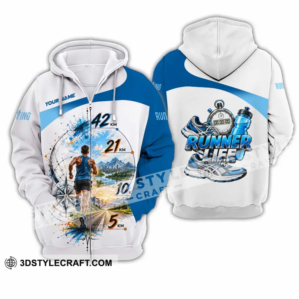Unisex Shirt - Custom Running Life Shirt - Zipper Hoodie / S - T-shirt