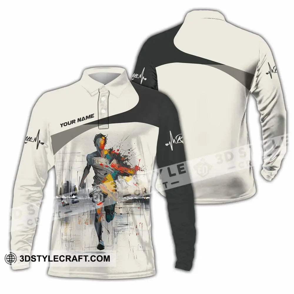 Unisex Shirt - Custom Running Shirt - Long Sleeve Polo / S - T-shirt