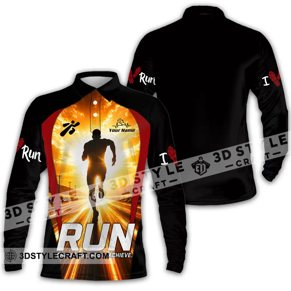 Unisex Shirt - Custom Running Shirt - Long Sleeve Polo / S - T-shirt