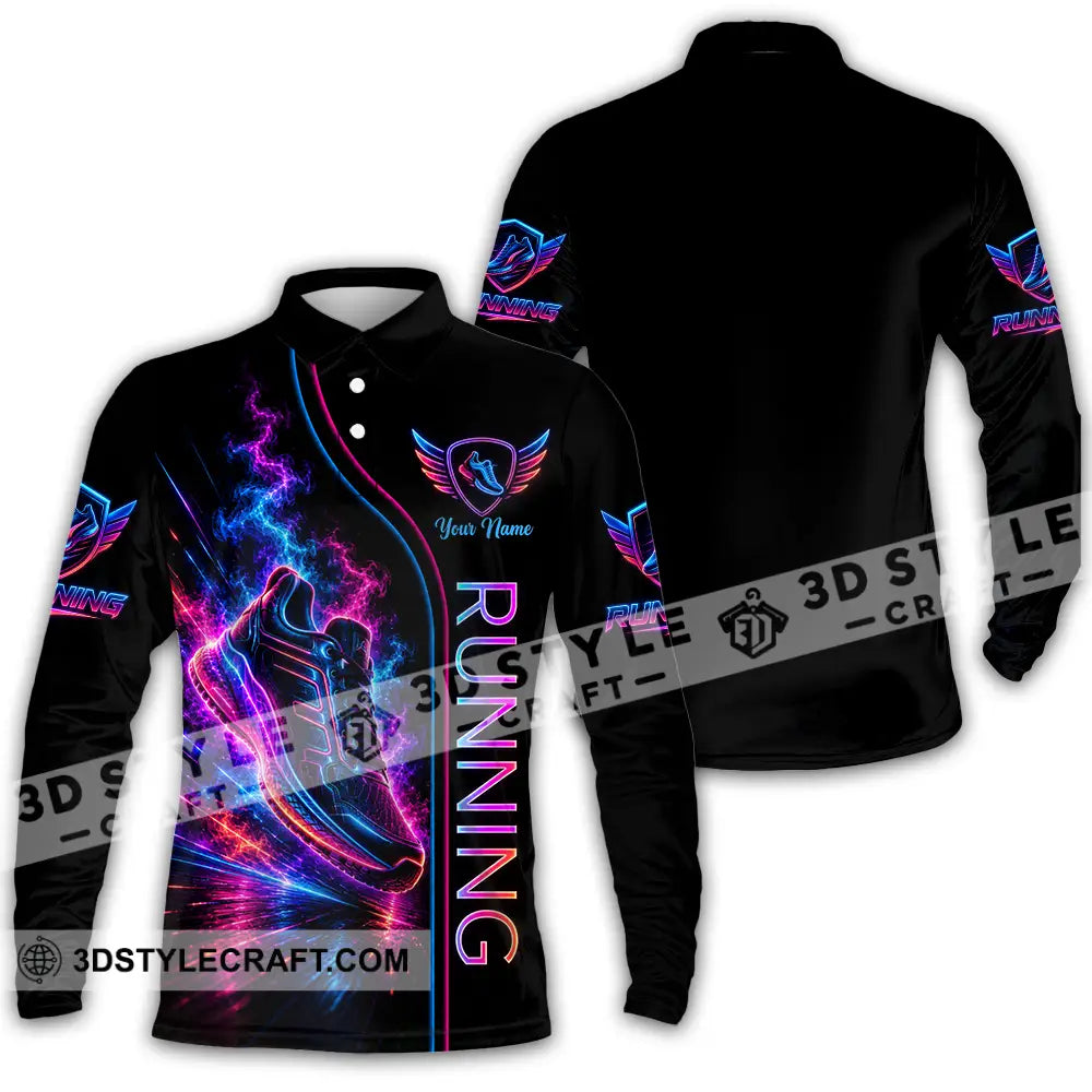 Unisex Shirt - Custom Running Shirt - Long Sleeve Polo / S - T-shirt