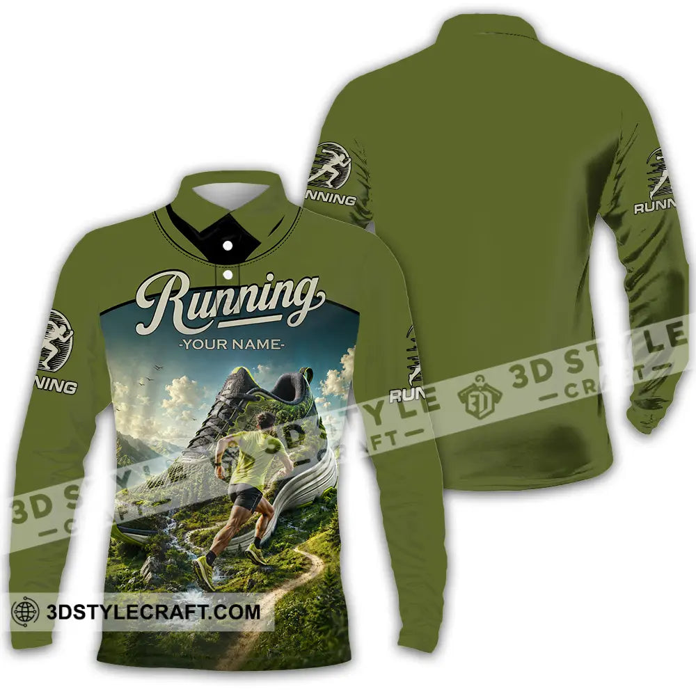 Unisex Shirt - Custom Running Shirt - Long Sleeve Polo / S - T-shirt