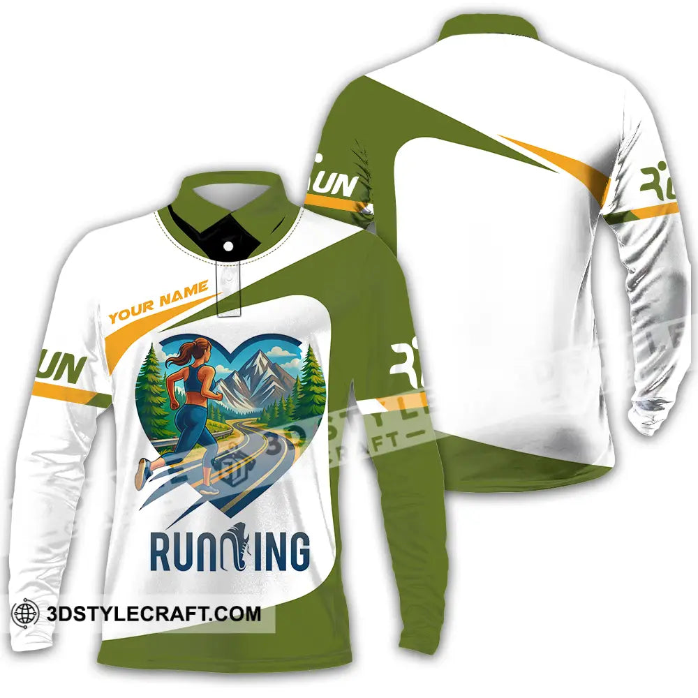 Unisex Shirt - Custom Running Lover Shirt Long Sleeve Polo / S T-shirt
