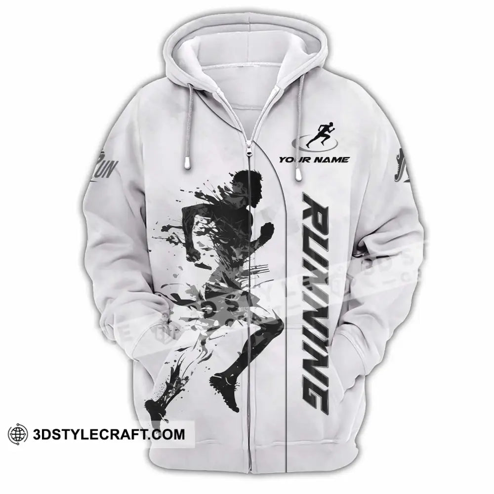 Unisex Shirt Custom Running Lover Shirt Zipper Hoodie / S T shirt