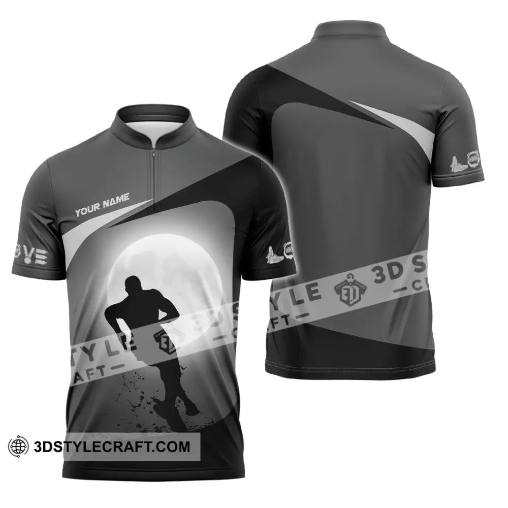 Unisex Shirt - Custom Running Lover Shirt Zipper Polo Shirt / S T-shirt