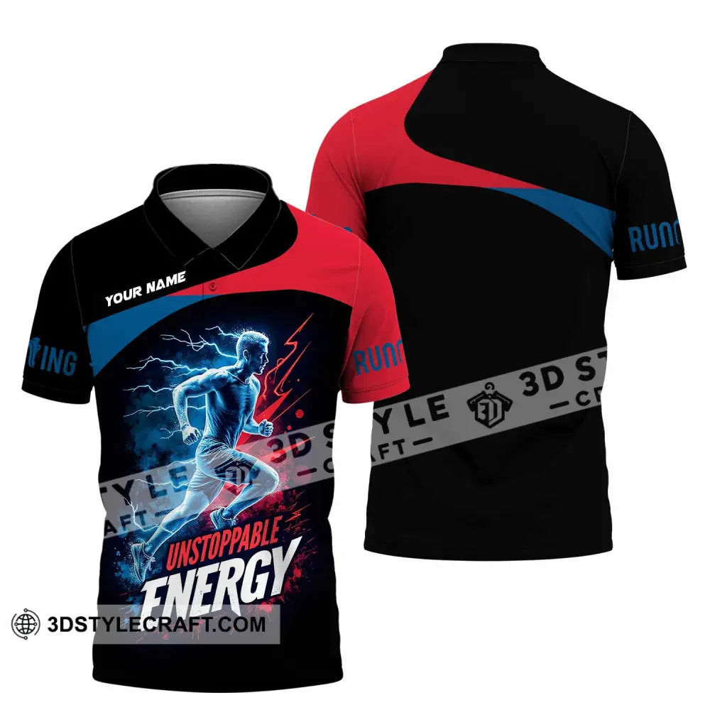 Unisex Shirt - Custom Running Unstoppable Energy Shirt Polo Shirt / S T-shirt
