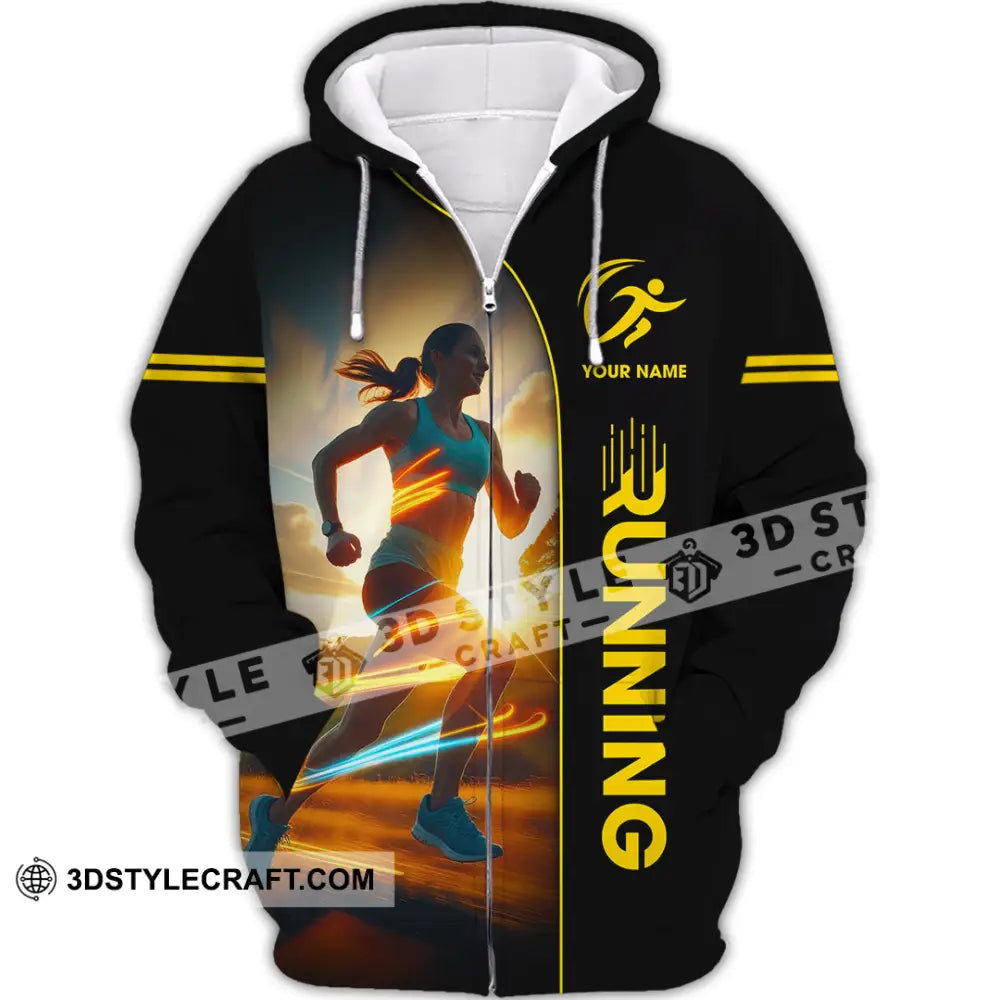 Unisex Shirt Custom Running Shirt Zipper Hoodie / S T shirt
