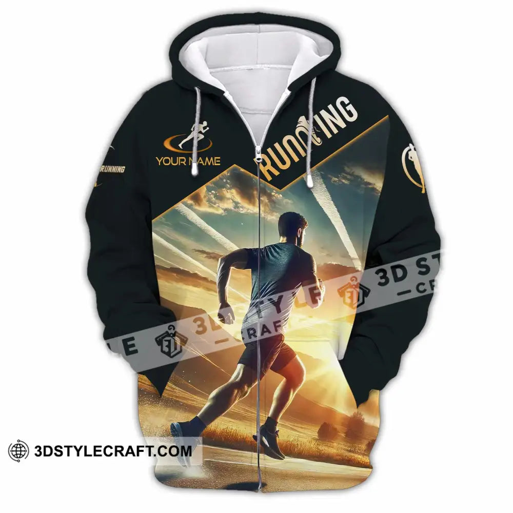Unisex Shirt Custom Running Shirt Zipper Hoodie / S T shirt