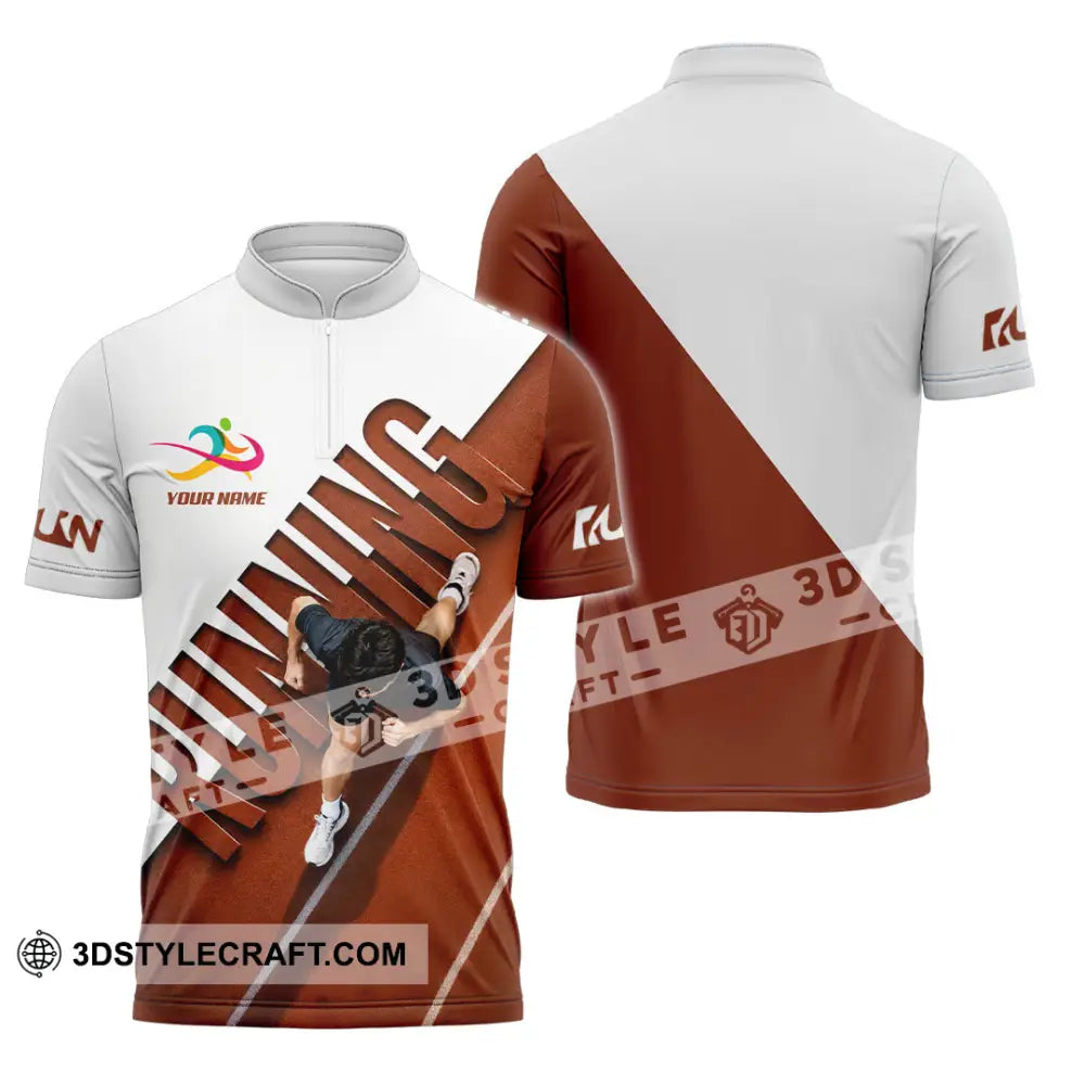 Unisex Shirt - Custom Running Shirt - Zipper Polo Shirt / S - T-shirt