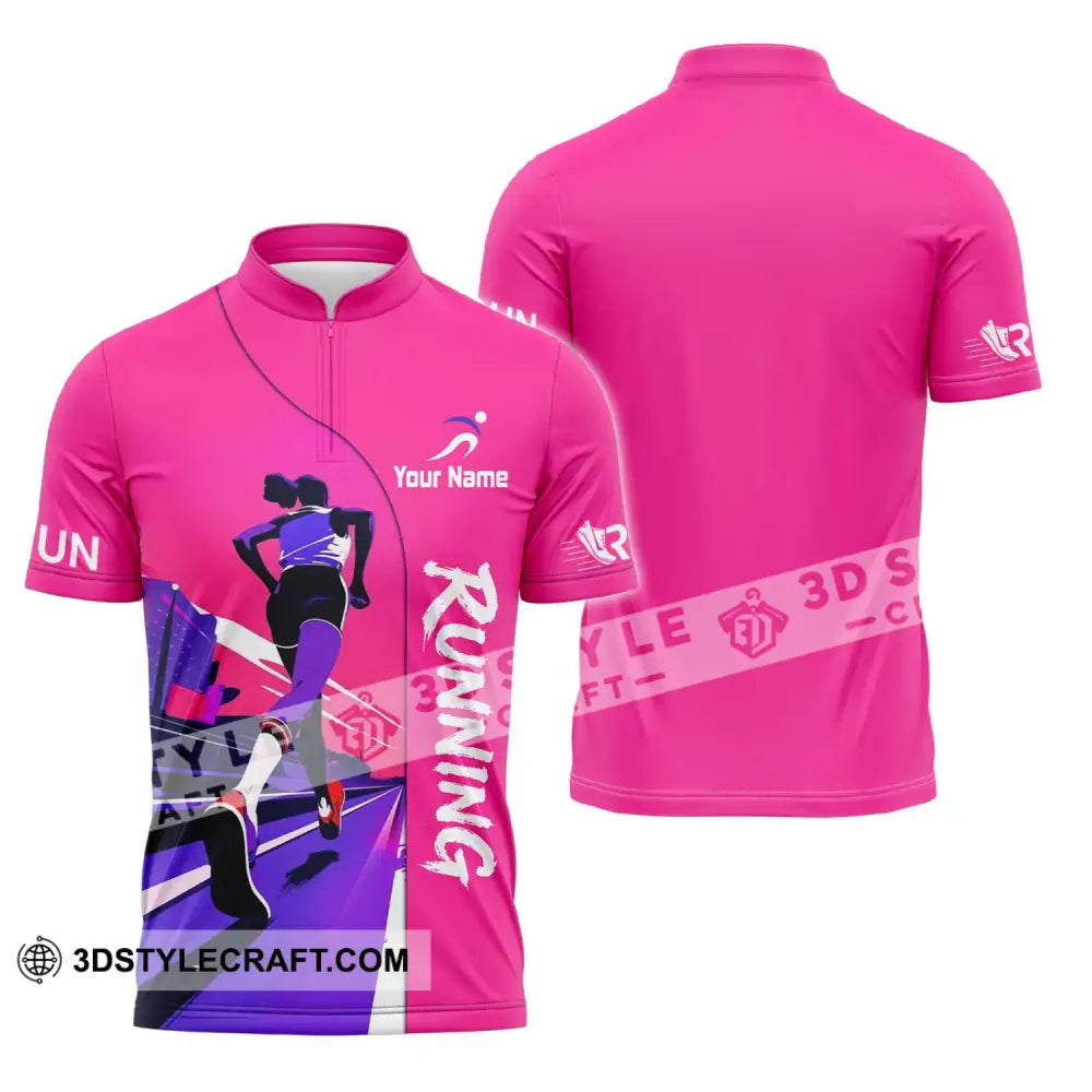 Unisex Shirt - Custom Running Shirt - Zipper Polo Shirt / S - T-shirt